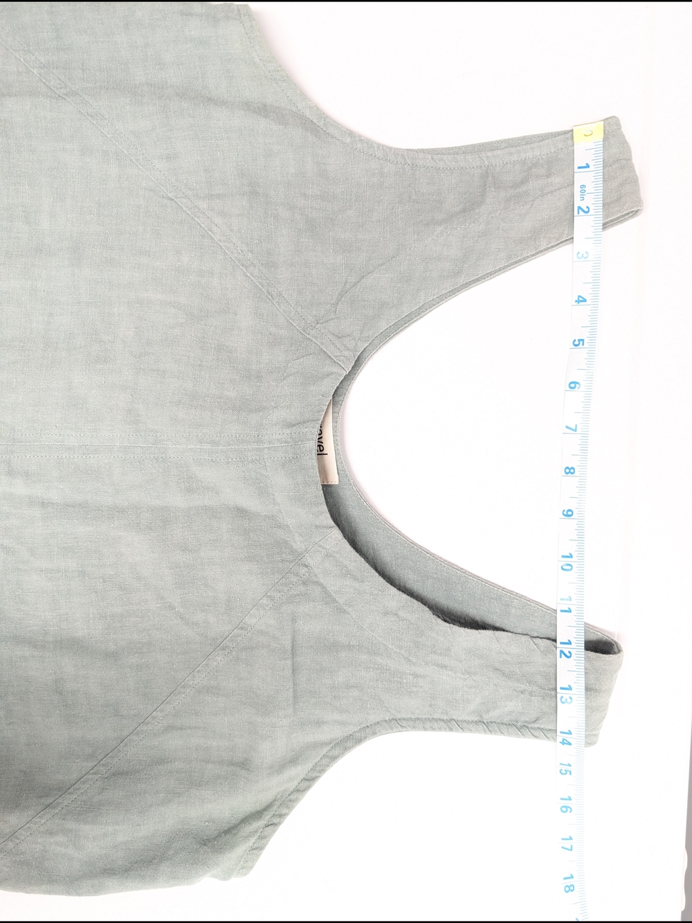 Eve Gravel Linen Blend Sleeveless Pocket Dress Size L - Picture 6 of 9